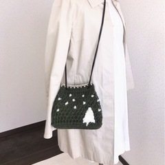 手編み ポシェット ショルダー　バッグ 　　