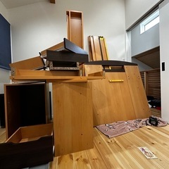 システムベッド　デスク付き　解体済みの画像