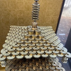 五重の塔 縁起物 五重塔 置物 インテリア 五円玉 五円硬貨細工 五円黄銅貨 の画像