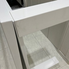 お取引→日曜日予定🌟【中古品】ジェシカ　ホワイト鏡面こたつ　コタツ布団付き　　の画像