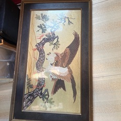 イーグル文化刺繍額装