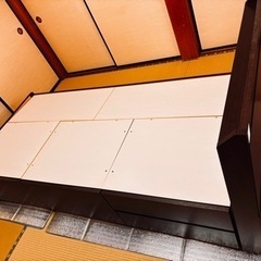 ニトリ　引き出し付きベッド　木目調