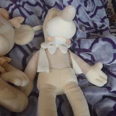 DISNEY　ホワイト　おすわり　ミッキー　ミニー　グーフィー　ぬいぐるみ　セット　希少の画像