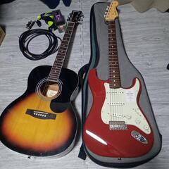 FenderJPストラトキャスター＆sepia crueアコギセット