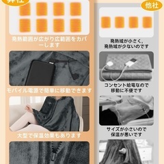 電気毛布 ブランケット 大判サイズ 150*85 フランネル素材の画像