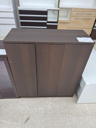 ★ジモティ割あり★  シューズボックス ブラウン H100.5×D35×W86.7 クリーニング済み TJ10019