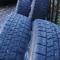 スタッドレス ブリジストン BLIZZAK VRX 155/65R14 2017年製 .アルミホイール 4本セットの画像