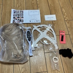 GRANDE ウィッグセット ホワイト　ほぼ新品未使用　顔テーピング付き！の画像