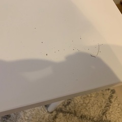 イケヤ　ホワイト　机and折り畳み椅子セットの画像