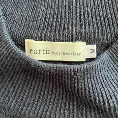 【美品】［earth］丸首ニットMの画像