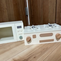 スリーコインズ おままごと キッチン 電子レンジ セット なりきり
 