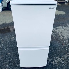 SHARP　ノンフロン冷凍冷蔵庫　SJ-C14E-W ✨2018年製✨2584番SHARP✨ノンフロン冷凍冷蔵庫✨SJ-14E5-KW‼️