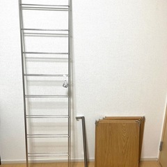 無印　ステンレスユニットシェルフ　オーク材棚セット　大の画像
