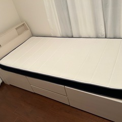 シングルベッド　一人暮らし　マットレスセット　美品　ニトリ　引き取り　配達 シングルベッド一人暮らしマットレスセット美品ニトリ引き取り配達