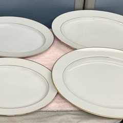 大皿4枚セット■ノリタケ 7050 オーバルプレート 410mm...