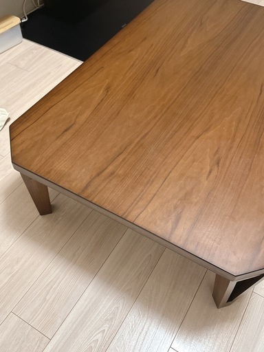 テーブル　ブラウン　木製　折脚　折りたたみ　120cm