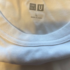 UNIQLO U クルーネックT レディース Ｌサイズ ホワイト白の画像