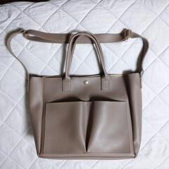 【お得】ショルダー付トートバッグ
（モカ）
の画像