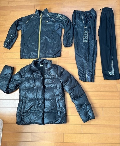 20%off！ナイキNIKE★ダウンジャケット、防寒セットアップ、インナー4点セット！M