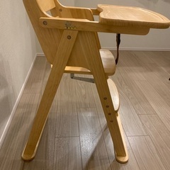 KATOJI カトージ　木製　ベビーハイチェア　折り畳み式 22405  (取引予定者決まりました)の画像