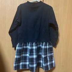 チェックワンピース110の画像