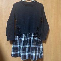 チェックワンピース110