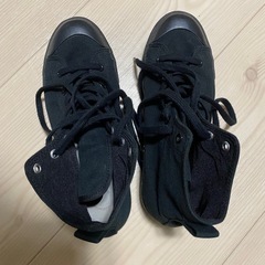 無印 靴 スニーカー 黒の画像