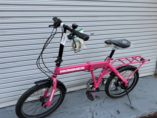 169）全車両格安販売‼️ 20インチ ミニチャリ　折り畳み　ハマー　ピンク