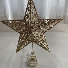 クリスマス飾りオーナメント  スタートップグリッター  シャンパンゴールド　中古の画像