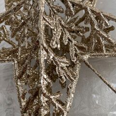 クリスマス飾りオーナメント  スタートップグリッター  シャンパンゴールド　中古の画像