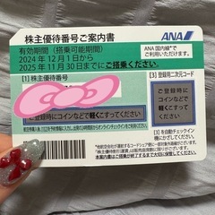 全日空　ANA 株主優待　2枚　航空券の画像
