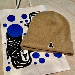 ALAND／Aロゴ BEANIE  ニット帽　ベージュ