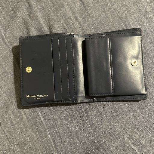 マルジェラ　二つ折り財布　ネイビー