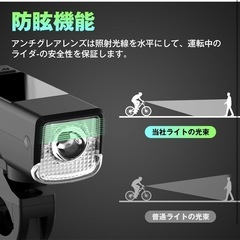 【新品未使用】自転車ライト　多機能サイクルコンピューターの画像