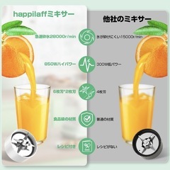 【新品未使用】11点セット ミキサー ジューサー スムージ 氷も砕ける 28000回/分 高速回転の画像