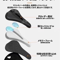 【新品未使用】サドルカバー 自転車サドルカバー クッション 超肉厚の画像