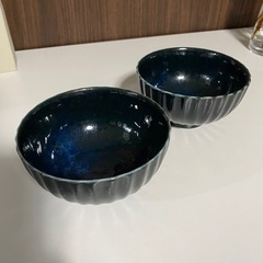 お茶碗 ブルー