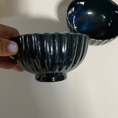 お茶碗 ブルーの画像