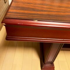 木製ローテーブル（大、ローズウッド調）あげます。の画像