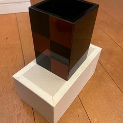 【お値下げ】【未使用 漆器 美品】山田平安堂 ペン立白檀