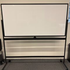 【美品】ホワイトボード 脚付き 両面 1800×900mm マグネット対応 白天板の画像