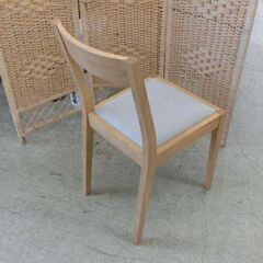 無印良品 ダイニングチェア ① 木製チェア 天然木 座面ベージュ系 ナチュラル イス 椅子 札幌 西野店の画像