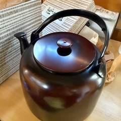 新品【特価】②法水注　腰黒薬缶　水注　口蓋あり　裏千家　利休形　茶道具　レトロの画像
