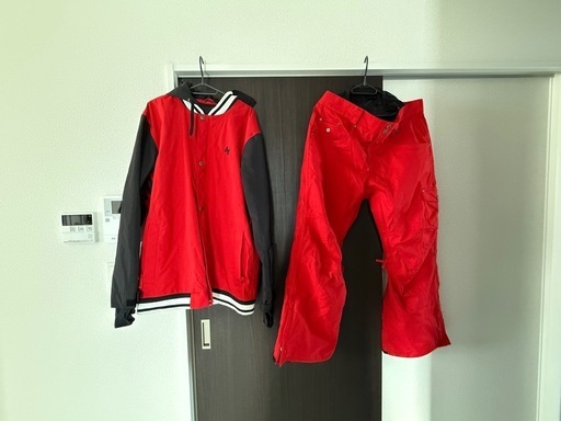 AA HARDWEAR 赤 スノーボードウェア セット