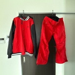 AA HARDWEAR 赤 スノーボードウェア セット