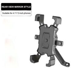 スマホホルダー バイク 4.5-7.0インチ用　ミラーネジタイプ...