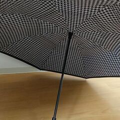 ◆美品◆逆さ傘　逆転傘　傘　雨傘　長傘　千鳥模様の画像