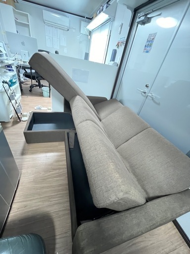 カウチソファ　ソファベッド　美品　3人がけ