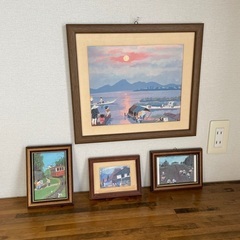 原田泰治　絵画ポストカード　アートフレーム　無料で差し上げます