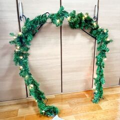 【未使用】クリスマス ガーランド270cm（ライト付き）